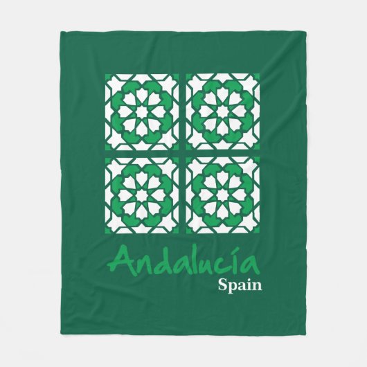 Andalusian Tiles 2 Fleece Deken (Voorkant)
