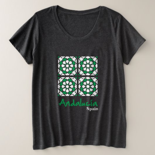 Andalusian Tiles 2 Grote Maat T-shirt (Design voorkant)