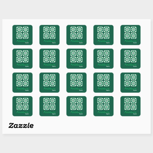 Andalusian Tiles 2 Vierkante Sticker (Vel)