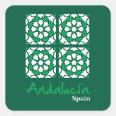 Andalusian Tiles 2 Vierkante Sticker (Voorkant)