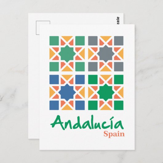 Andalusian Tiles 4 Briefkaart (Voorkant / Achterkant)