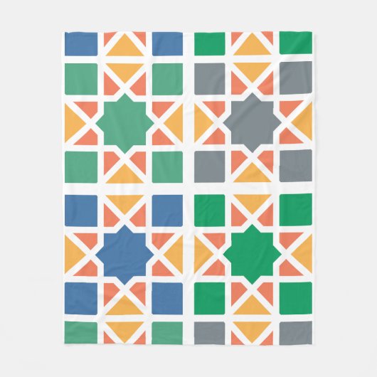 Andalusian Tiles 4 Fleece Deken (Voorkant)