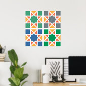 Andalusian Tiles 4 Poster (Thuiskantoor)
