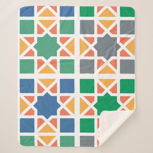 Andalusian Tiles 4 Sherpa Deken (Voorkant)