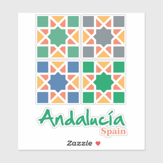 Andalusian Tiles 4 Sticker (Vel)