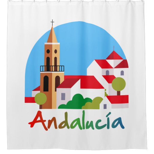 Andalusië 1 douchegordijn (Voorkant)