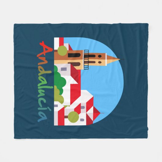 Andalusië 1 fleece deken (Voorkant (Horizontaal))