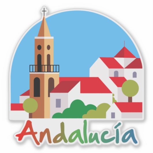 Andalusië 1 sticker (Voorkant)