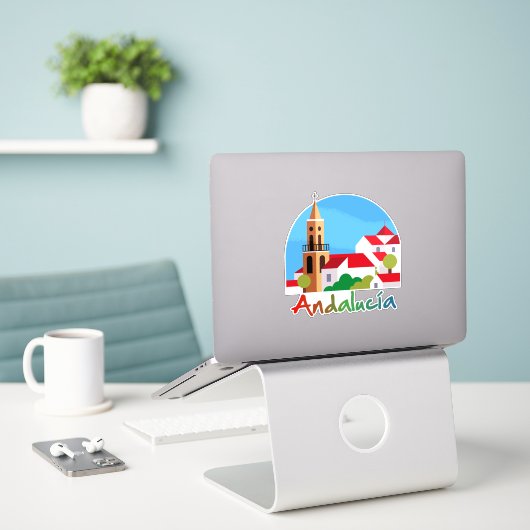 Andalusië 1 sticker (Laptop op bureau)