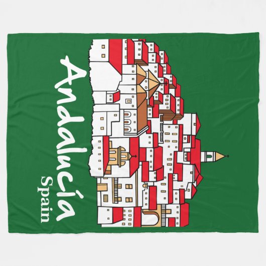 Andalusië 2 fleece deken (Voorkant (Horizontaal))
