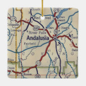 Andalusië kaart keramisch ornament (Achterkant)