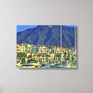 Andalusië - MARBELLA - panorama Canvas Afdruk
