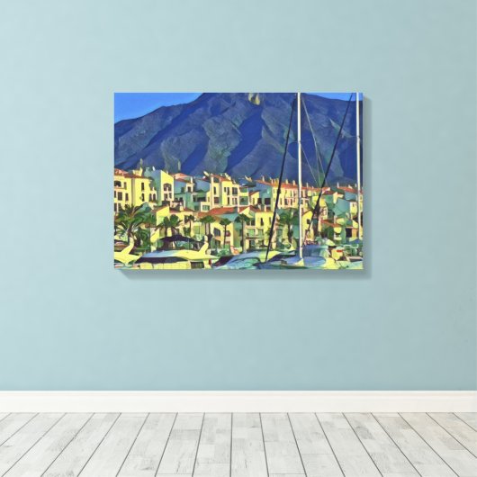 Andalusië - MARBELLA - panorama Canvas Afdruk (Insitu (Houten vloer))