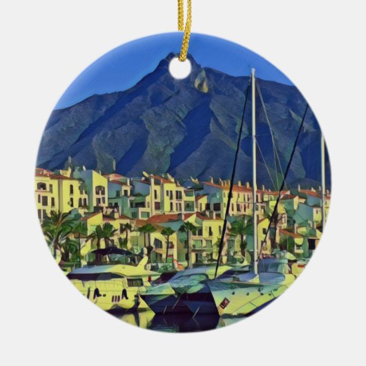 Andalusië - MARBELLA - panorama Keramisch Ornament (Voorkant)