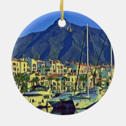 Andalusië - MARBELLA - panorama Keramisch Ornament (Achterkant)