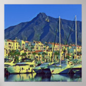 Andalusië - MARBELLA - panorama Poster (Voorkant)