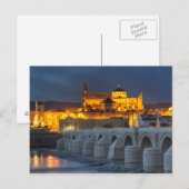 Andalusië - Mezquita op zonsonderend briefkaart (Voorkant / Achterkant)