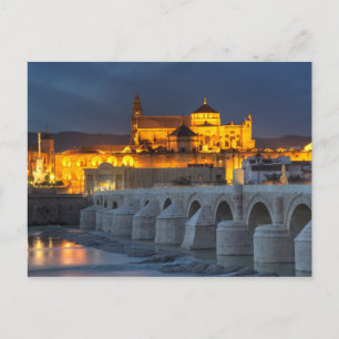 Andalusië - Mezquita op zonsonderend briefkaart