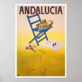 Andalusië Spanje poster van oud reizen (Voorkant)