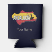 Andalusië Spanje Retrokaart  Flamenco Vakantie Blikjeskoeler (Voorkant)