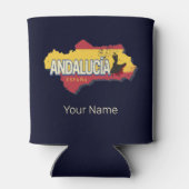 Andalusië Spanje Retrokaart  Flamenco Vakantie Blikjeskoeler (Achterkant)