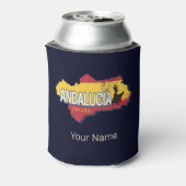 Andalusië Spanje Retrokaart  Flamenco Vakantie Blikjeskoeler (Blikje Achterkant)