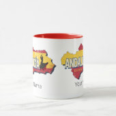 Andalusië Spanje Retrokaart  Flamenco Vakantie Mok (Midden)