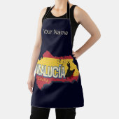 Andalusië Spanje Retrokaart  Flamenco Vakantie Schort (Insitu)