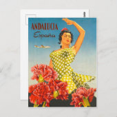 Andalusië, Spanje, traditionele dans, vrouw, vinta Briefkaart (Voorkant / Achterkant)
