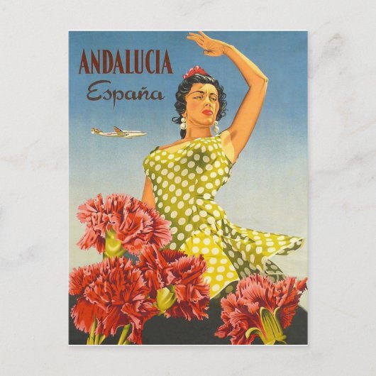 Andalusië, Spanje, traditionele dans, vrouw, vinta Briefkaart (Voorkant)