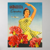 Andalusië, Spanje, traditionele dans, vrouw, vinta Poster (Voorkant)