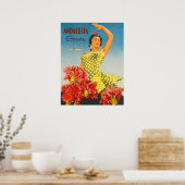 Andalusië, Spanje, traditionele dans, vrouw, vinta Poster (Keuken)