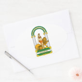 Andalusië (Spanje) Wapen Ovale Sticker (Envelop)