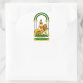 Andalusië (Spanje) Wapen Ovale Sticker (Tas)