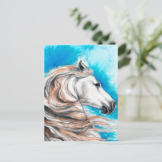 Andalusië Stallion Horse Briefkaart (Staand voorkant)
