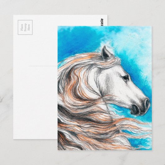 Andalusië Stallion Horse Briefkaart (Voorkant / Achterkant)