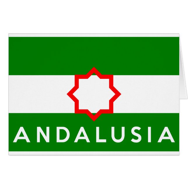 andalusië vlag spanje land naam (Voorkant Horizontaal)