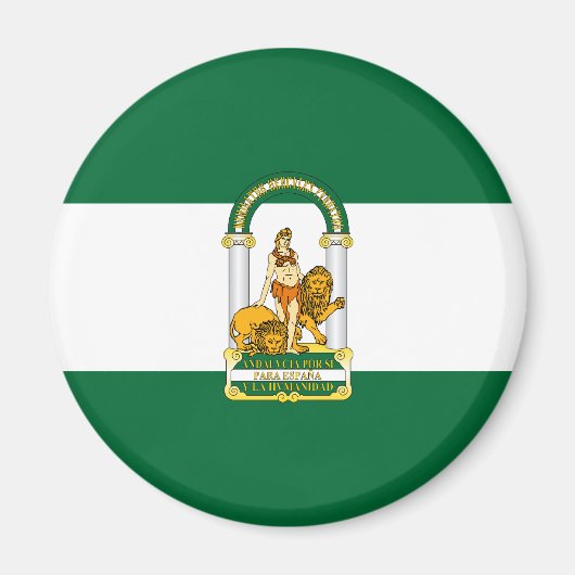 Andalusië, vlag van Spanje Magneet (Voorkant)