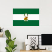 Andalusië, vlag van Spanje Poster (Thuiskantoor)