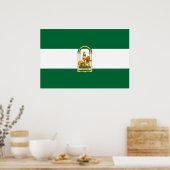 Andalusië, vlag van Spanje Poster (Keuken)