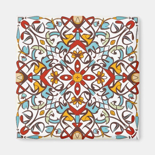 Andalusisch mozaïek magneet (Voorkant)