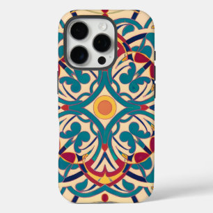 Andalusisch mozaïek minimaal, Mandala-Patroon iPhone 16 Pro Hoesje