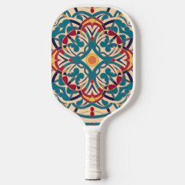Andalusisch mozaïek minimaal, Mandala-Patroon Pickleball Paddle
