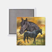 Andalusisch Paard Print Magneet (Voorkant / Achterkant)