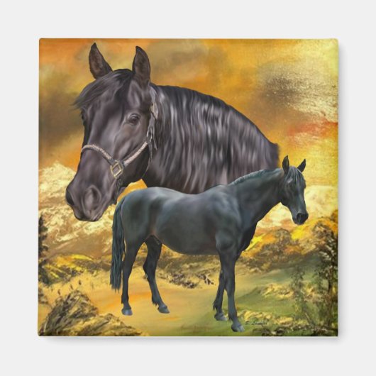 Andalusisch Paard Print Magneet (Voorkant)