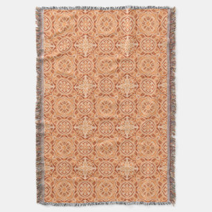 Andalusisch sterpatroon in perzik en terracotta deken