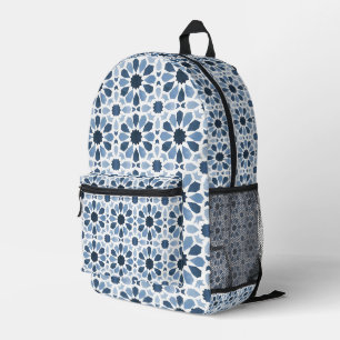 Andalusische echo's: Boho Marokkaanse geometrie Bedrukte Rugzak