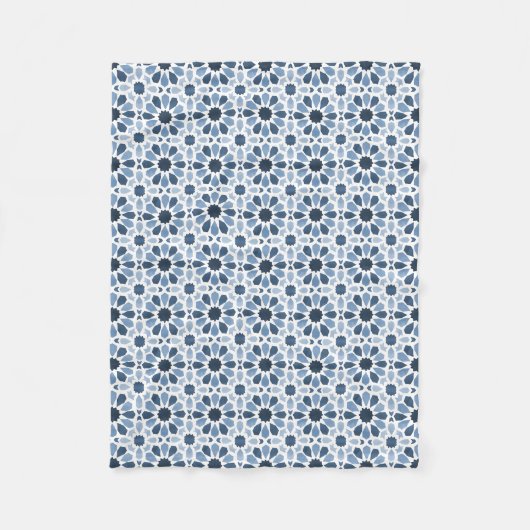 Andalusische echo's: Boho Marokkaanse geometrie Fleece Deken (Voorkant)