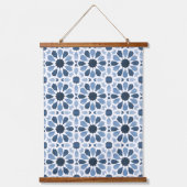 Andalusische echo's: Boho Marokkaanse geometrie Hangend Wandkleed (Voorkant)