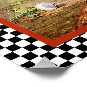 Andalusische kippen in Boerderij Poster (Hoek)